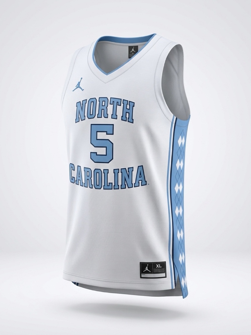 Jordan North Carolina Basketball Jersey - White & Light Blue #tarheels